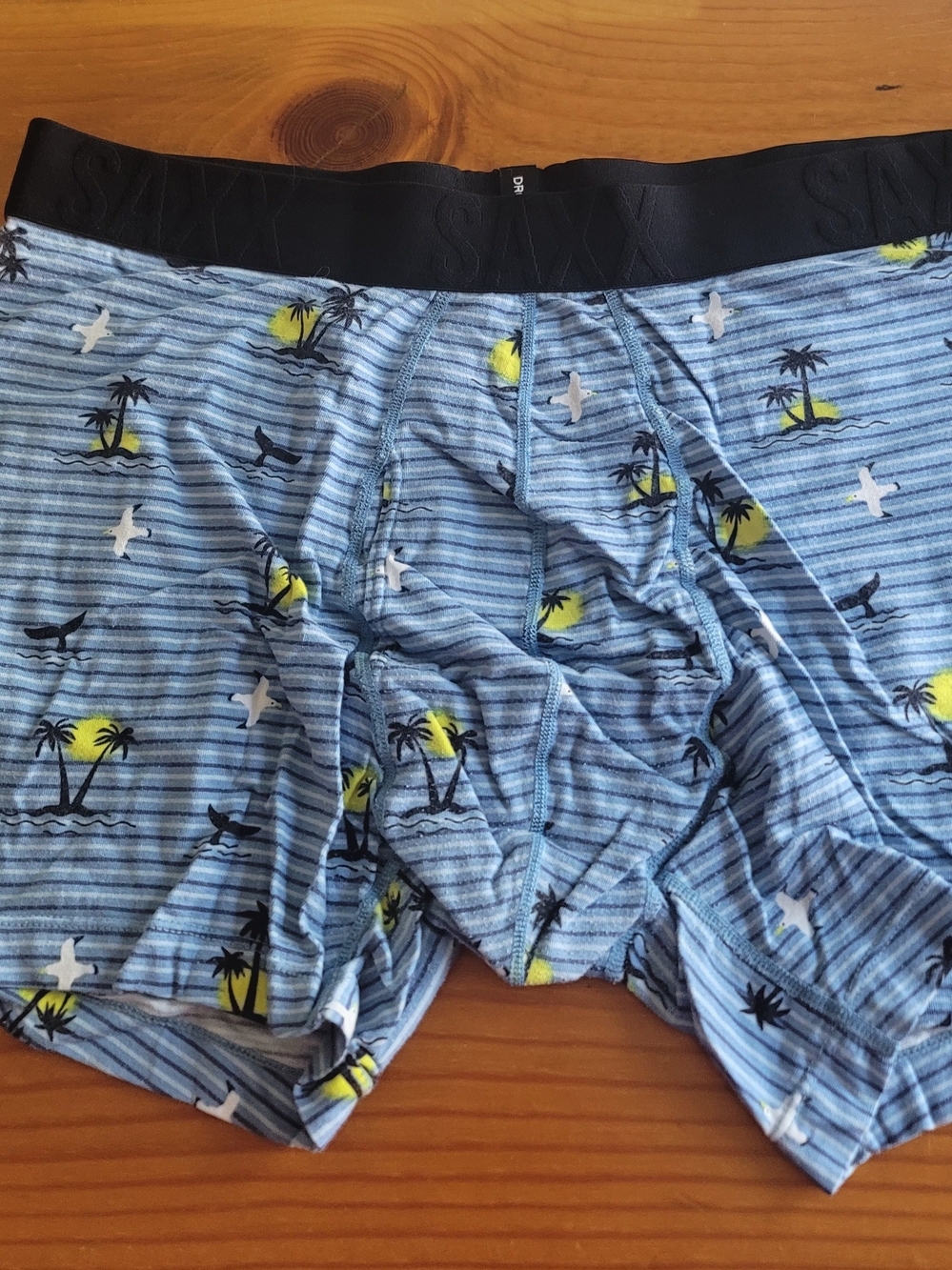 Men's Patterned Boxer Briefs Bundle - Tropical & Navy Prints - Picture 2 of 7